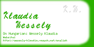 klaudia wessely business card